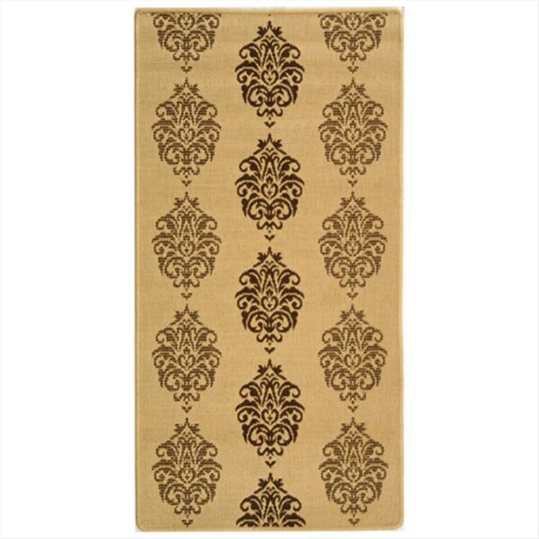 Safavieh 2 Ft. - 7 In. X 5 Ft. Small Rectangle- Indoor - Outdoor Courtyard Natural Brown Machine Made Rug - CY2720-3001-3