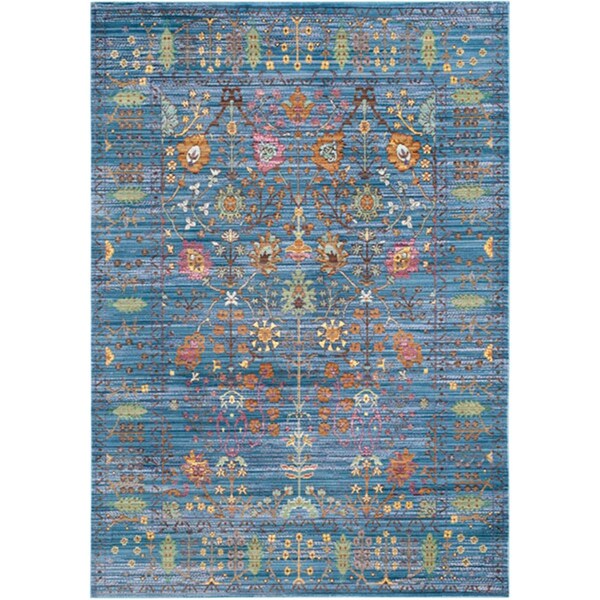 Safavieh Valencia Runner Area Rug, Blue and Multi Color- 2 ft.-3 in. x 12 ft. - VAL108M-212
