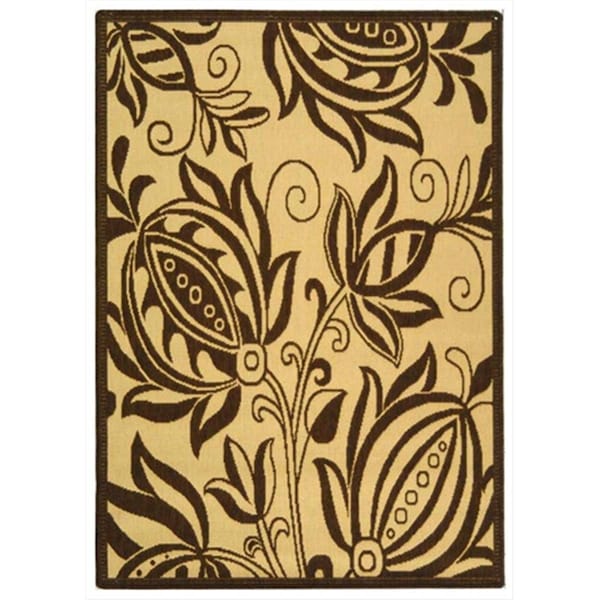 Safavieh 2 Ft. -7 In. X 5 Ft. Small Rectangle Indoor-Outdoor Courtyard- Natural And Brown- Machine Made Rug - CY2961-3001-3