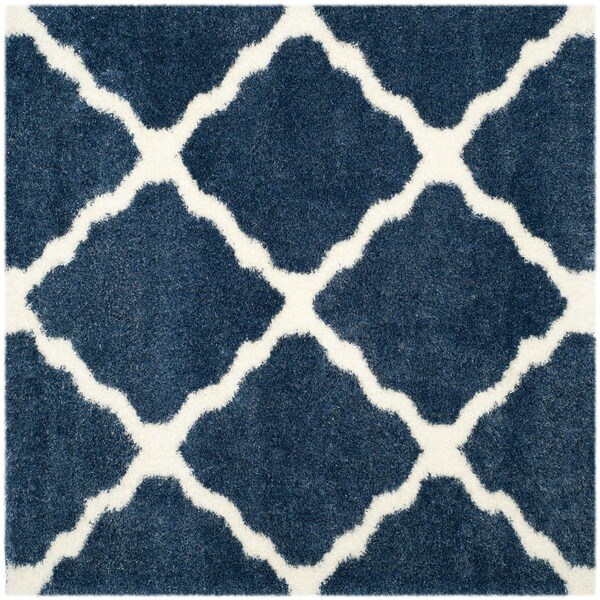 Safavieh Montreal Shag Square RugBlue & Ivory 6 ft. 7 in. x 6 ft. 7 in. - SGM866A-7SQ