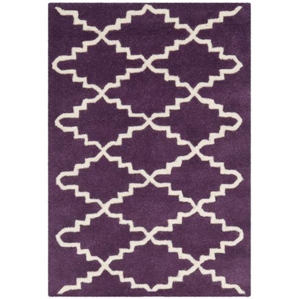 Safavieh Chatham Hand Tufted Runner Rug- Purple - Ivory- 2 ft. 3 in. x 5 ft. - CHT721F-25