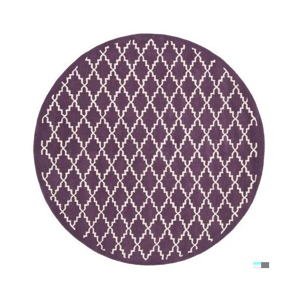 Safavieh Chatham Hand Tufted Runner Rug- Purple - Ivory- 2 ft. 3 in. x 5 ft. - CHT721F-25
