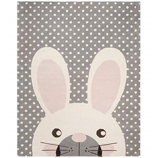Safavieh 4 x 6 ft. Kids Rectangle Hand-Tufted Rug Gray & Ivory - SFK922F-4