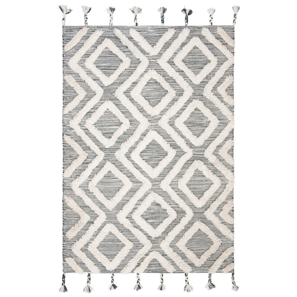 Safavieh 5 x 8 ft. Kenya Hand Tufted Rectangle RugTeal & Ivory - KNY331L-5