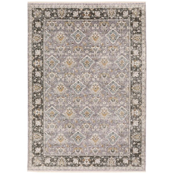 Oriental Weavers 12 ft. x 3 ft. Maharaja Machine Woven Rectangle Rug, Grey - M091E1060092ST