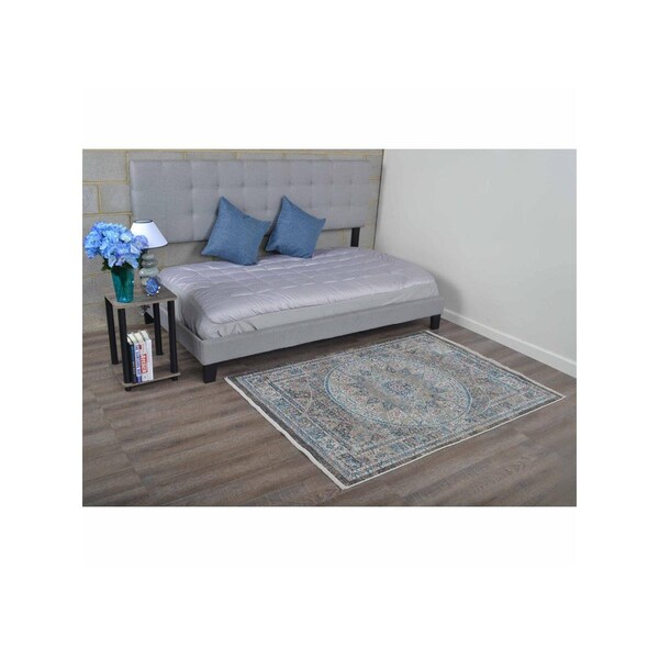 Jensendistributionservices 2 ft. x 3 ft. 10 in. Machine Woven Crossweave Polyester Oriental Rectangle Area Rug, Multi Color - MI1556646