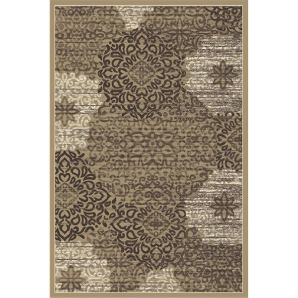 Auric 3471-0010-BEIGE Pisa Rectangular Beige Contemporary Turkey Area Rug, 3 ft. 3 in. W x 4 ft. 11 in. H - AU2643584