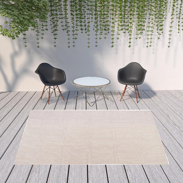 Homeroots 8 x 10 ft. Brown Non Slip Outdoor Rug Pad - 388127