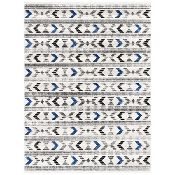 Safavieh 8 x 10 ft. Sedona 800 Global Rectangle Power Loomed Rug Ivory & Charcoal - SED804C-8