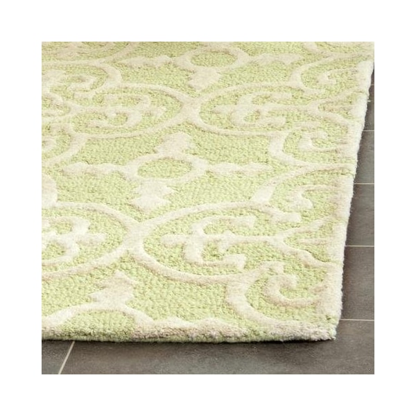 Safavieh Cambridge Hand Tufted Accent Rug- Light Green - Ivory- 2 x 3 ft. - CAM133B-2