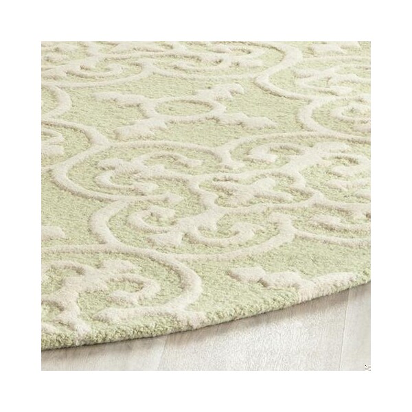 Safavieh Cambridge Hand Tufted Accent Rug- Light Green - Ivory- 2 x 3 ft. - CAM133B-2