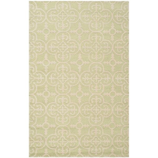 Safavieh Cambridge Hand Tufted Accent Rug- Light Green - Ivory- 2 x 3 ft. - CAM133B-2