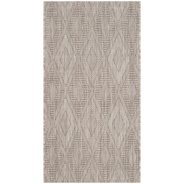 Safavieh 2 x 3 ft.-7 in. Rectangle Courtyard Power Loomed RugBeige & Beige - CY8522-36311-2