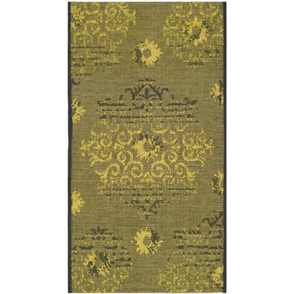 Safavieh 2 x 3 ft. 6 in. Contemporary Palazzo Black and Green Accent Rug - PAL129-56C10-2