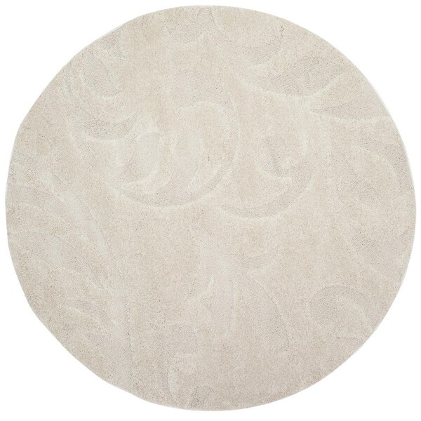 Safavieh Shag Round Rugs, Creme - 6 ft. 7 in. x 6 ft. 7 in. - SG468-1111-7R