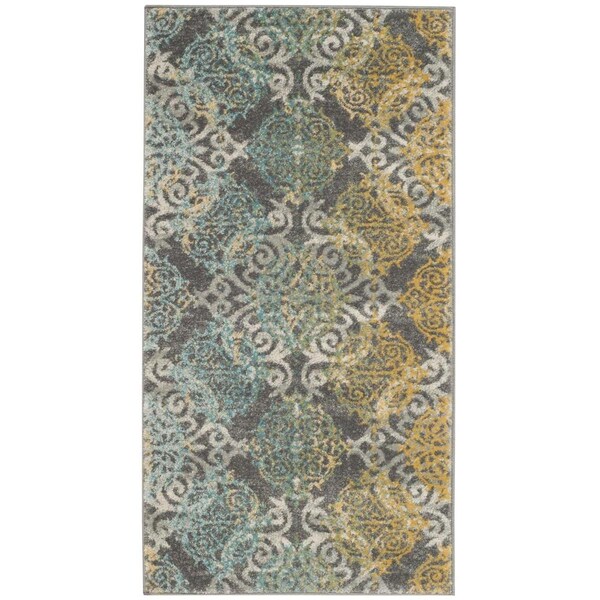 Safavieh Evoke Power Loomed Accent Area Rug, Grey and Ivory - 2 ft.-2 in. x 4 ft. - EVK230D-24