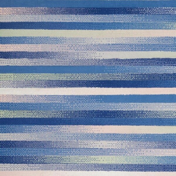 Homeroots 4 x 6 ft. Blue & Ivory Halftone Stripe Area Rug - 385874