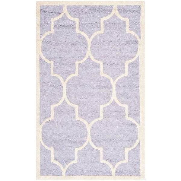 Safavieh Cambridge Hand Tufted Runner Rug, Lavander and Ivory - 2 ft.-6 in. x 8 ft. - CAM134C-28