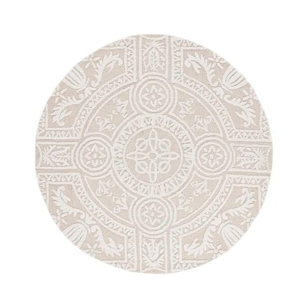 Safavieh Blossom Hand Tufted Large Rectangle RugLight Grey & Ivory 8 x 10 ft. - BLM109F-8