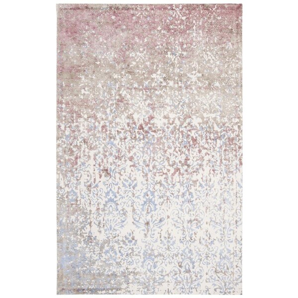 Safavieh Expression Hand Tufted Medium Rectangle Area RugIvory & Blue 6 x 9 ft. - EXP477M-6