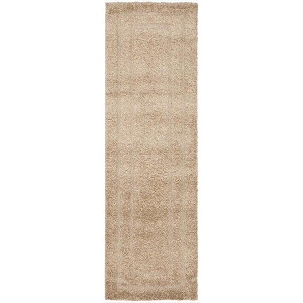 Safavieh 2 ft. 3 in. x 7 ft. Runner Beige and Beige Florida Shag Rug - SG454-1313-27