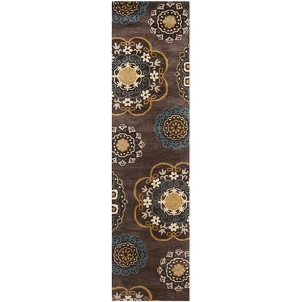 Safavieh 2 ft. 3 in. x 9 ft. Runner Contemporary Wyndham Eggplant and Multi Hand Tufted Rug - WYD611A-29