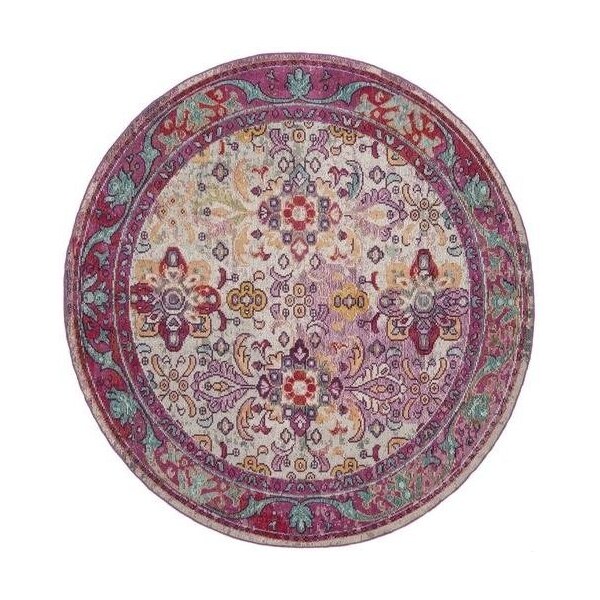 Safavieh Crystal Power Loomed Rectangle Area Rug, Light Blue and Fuchsia - 4 x 6 ft. - CRS506B-4