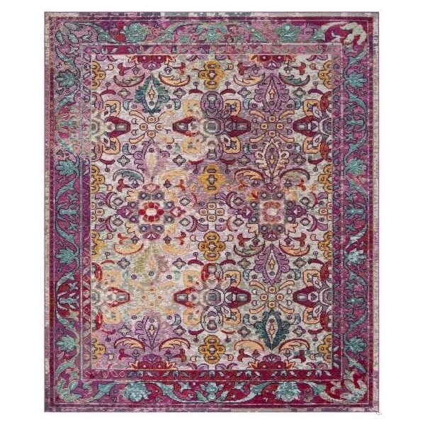 Safavieh Crystal Power Loomed Rectangle Area Rug, Light Blue and Fuchsia - 4 x 6 ft. - CRS506B-4