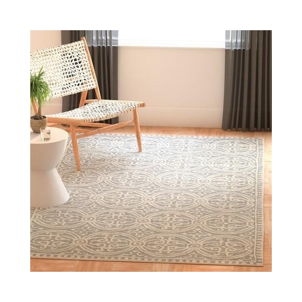 Safavieh Cambridge Hand Tufted Round Rug- Silver - Ivory- 10 x 10 ft. - CAM123D-10R