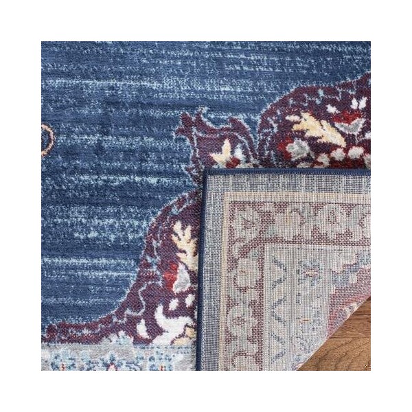 Safavieh 6 x 9 ft. Brentwood Power-Loomed Rectangle Rug Navy & Burgundy - BNT867P-6