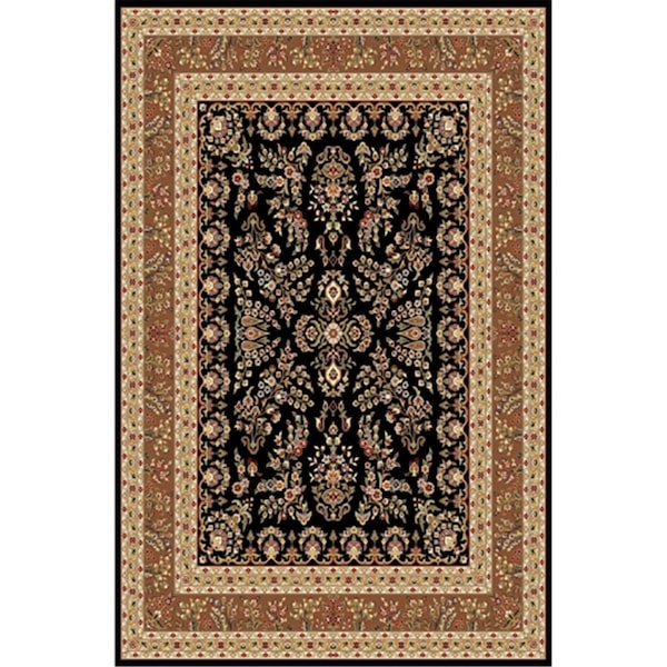 Safavieh Lyndhurst 7.75 ft. x 10.75 ft. Machine Made Large Rectangle Rug - Black-Tan - LNH331D-8