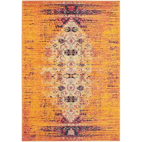 Safavieh Monaco Power Loomed Rectangle Rug- Orange - Multi- 3 x 5 ft. - MNC209H-3