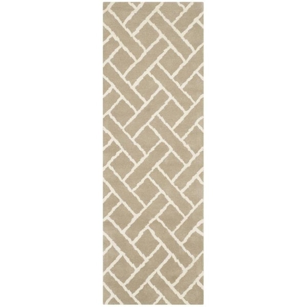 Safavieh Chatham Hand Tufted Runner Rug, Beige and Ivory - 2 ft.-3 in. x 7 ft. - CHT757H-27