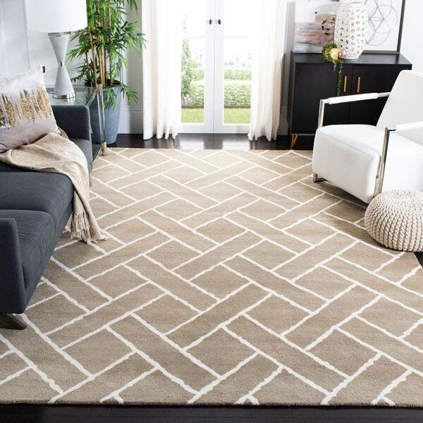 Safavieh Chatham Hand Tufted Runner Rug, Beige and Ivory - 2 ft.-3 in. x 7 ft. - CHT757H-27