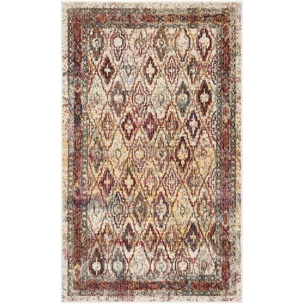 Safavieh Harmony Power Loomed Rectangle Area Rug, Cream and Rose - 3 x 5 ft. - HMY407B-3