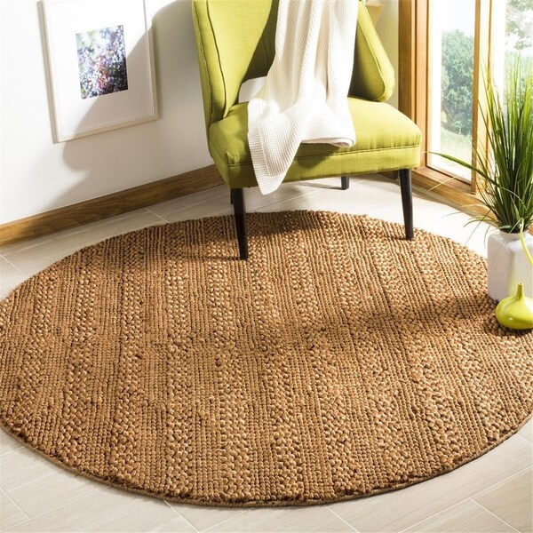 Safavieh 6 x 6 ft. Natural Fiber Hand Woven Round Area RugGold - NF212E-6R