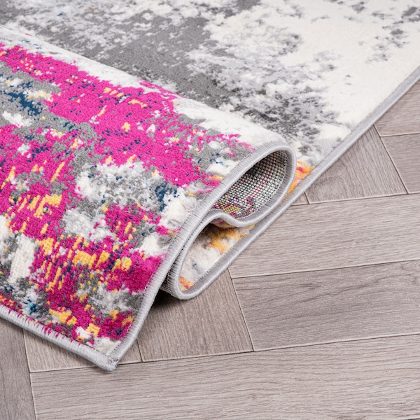 World Rug Gallery Cardiff Contemporary Abstract Area Rug 5' X 7' Multi - 4058MULTI5X7