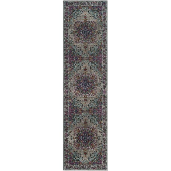 Safavieh Artisan Medium Rectangle Area RugGrey & Fuchsia 5 ft.-1 in. x 7 ft.-6 in. - ATN334T-5