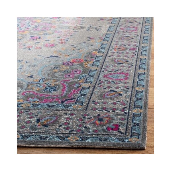 Safavieh Artisan Medium Rectangle Area RugGrey & Fuchsia 5 ft.-1 in. x 7 ft.-6 in. - ATN334T-5