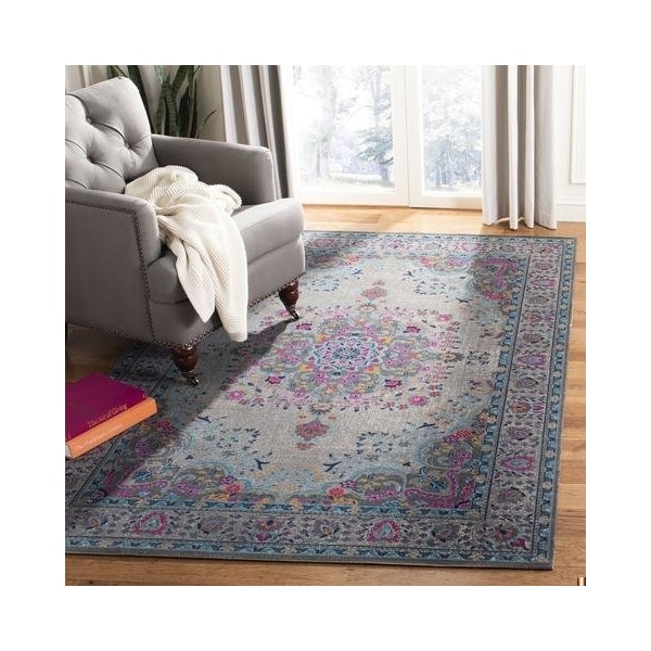 Safavieh Artisan Medium Rectangle Area RugGrey & Fuchsia 5 ft.-1 in. x 7 ft.-6 in. - ATN334T-5