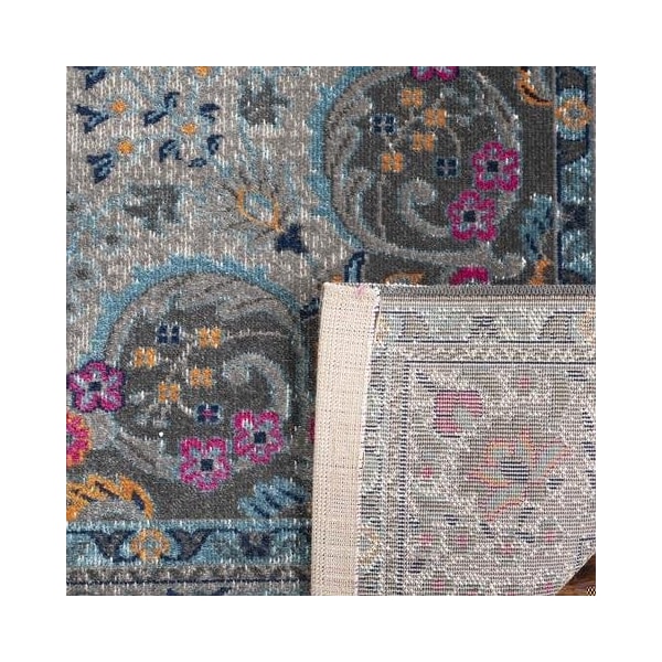 Safavieh Artisan Medium Rectangle Area RugGrey & Fuchsia 5 ft.-1 in. x 7 ft.-6 in. - ATN334T-5