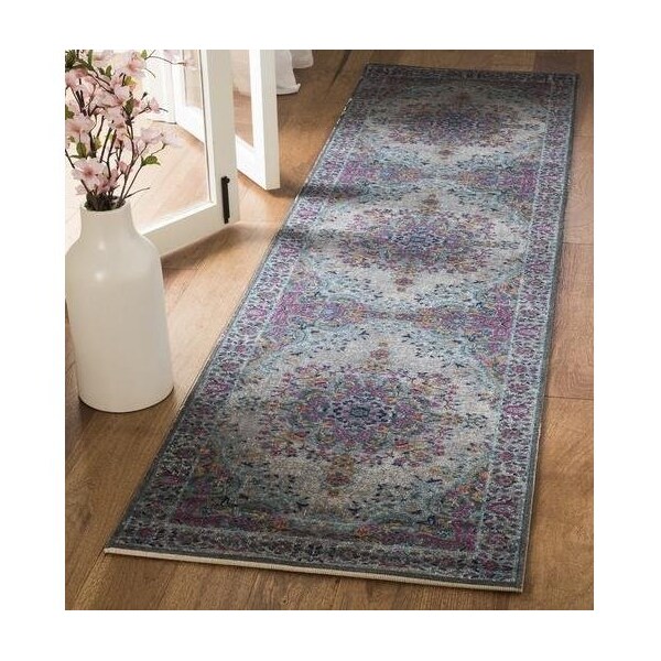 Safavieh Artisan Medium Rectangle Area RugGrey & Fuchsia 5 ft.-1 in. x 7 ft.-6 in. - ATN334T-5