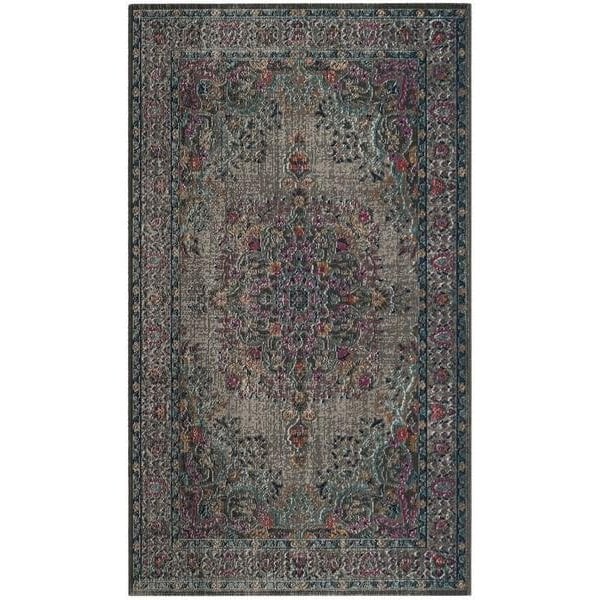 Safavieh Artisan Medium Rectangle Area RugGrey & Fuchsia 5 ft.-1 in. x 7 ft.-6 in. - ATN334T-5
