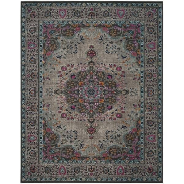Safavieh Artisan Medium Rectangle Area RugGrey & Fuchsia 5 ft.-1 in. x 7 ft.-6 in. - ATN334T-5