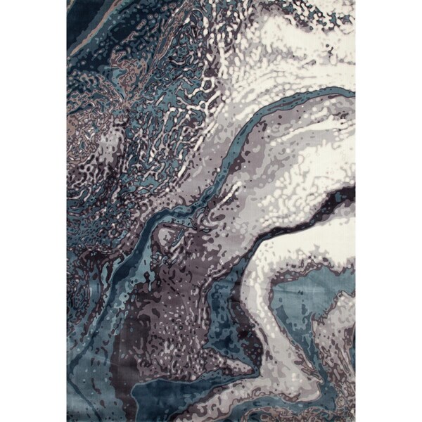 Art Carpet 2 X 4 Ft. Titanium Collection Geode Woven Area Rug, Aqua - 841864116120