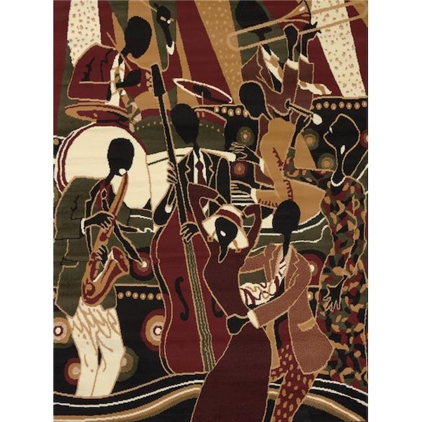 United Weavers United Weavers 910 01230 58 5 ft. 3 in. x 7 ft. 2 in. Legends Band Area Rug; Multicolor - 910 01230 58
