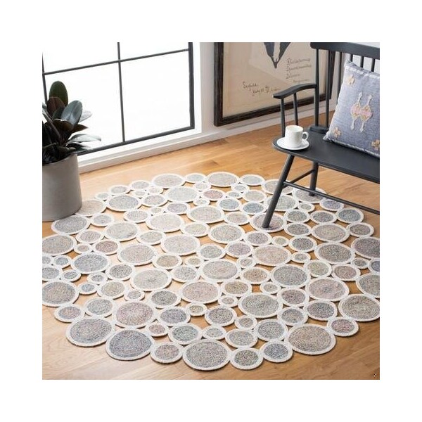 Safavieh 6 x 6 ft. Cape Cod Round Area Rug, Green & Ivory - CAP232Y-6R