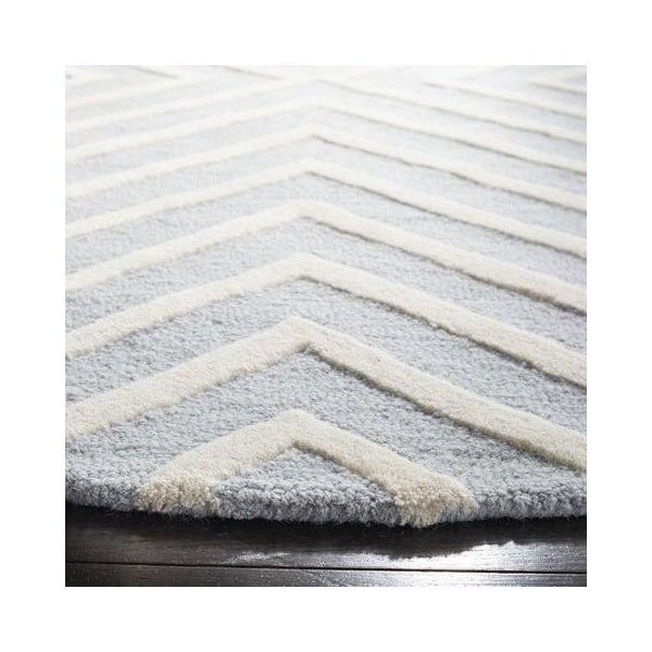 Safavieh Cambridge Hand Tufted Runner Rug- Light Blue - Ivory- 2 ft. 6 in. x 14 ft. - CAM129A-214
