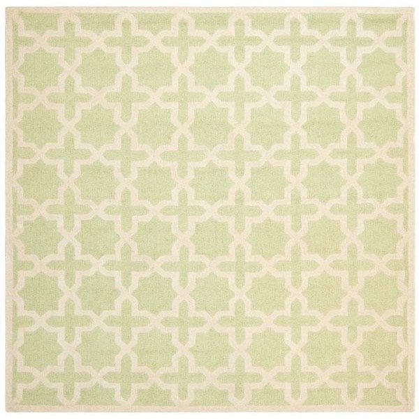 Safavieh Cambridge Hand Tufted Accent Rugs, Light Green and Ivory - 2 x 3 ft. - CAM125B-2