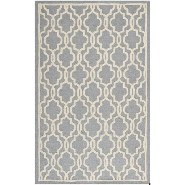 Safavieh Cambridge Hand Tufted Oversized Rug- Silver - Ivory- 11 x 15 ft. - CAM131D-1115